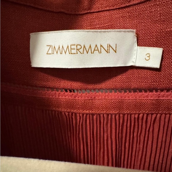 Zimmermann Rust Long Sleeve Dress - Picture 5 of 5